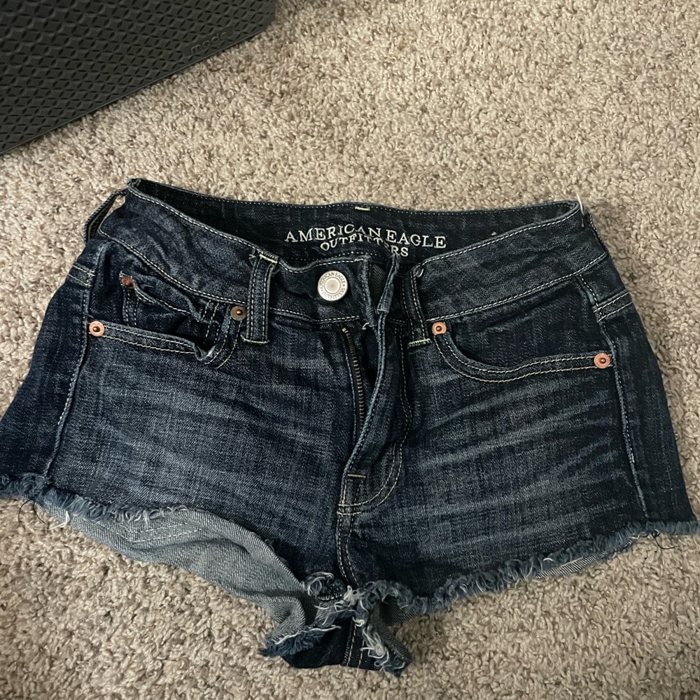 American Eagle Outfitters Blue Jean Shorts Casual Style